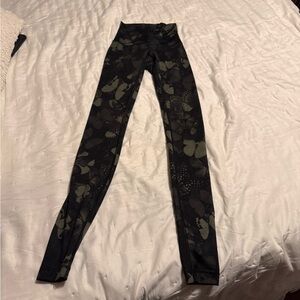 Floral Black and Green Women's Jeans